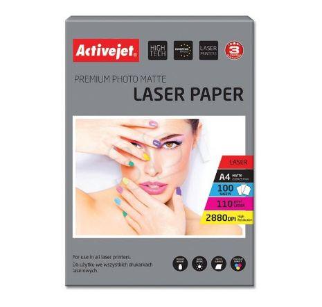 Papier fotograficzny matowy Activejet A4 100szt. 110g/m2 (do drukarek laserowych)