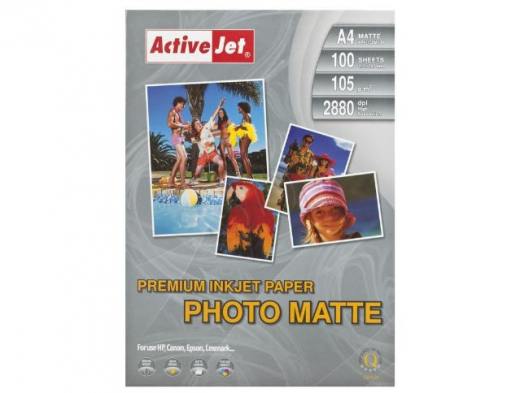 Papier fotograficzny matowy Activejet A4 100szt. 105g/m2 (do drukarek atramentowych) zdjęcie 2
